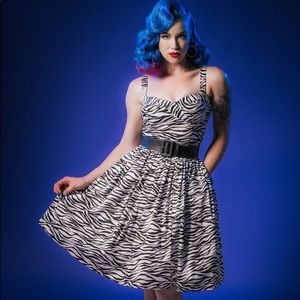 Deadly Dames Zebra Darling Dames Skirt